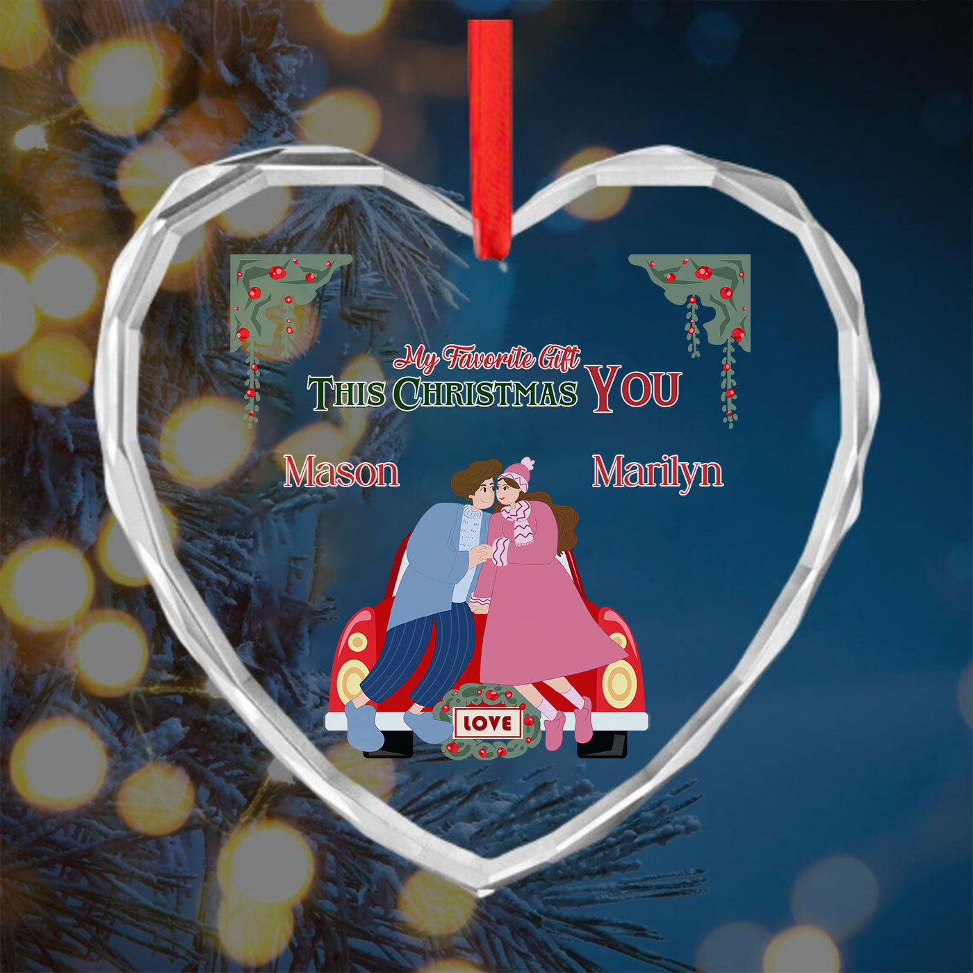 My Favorite Gift This Christmas is You | Glass Ornament